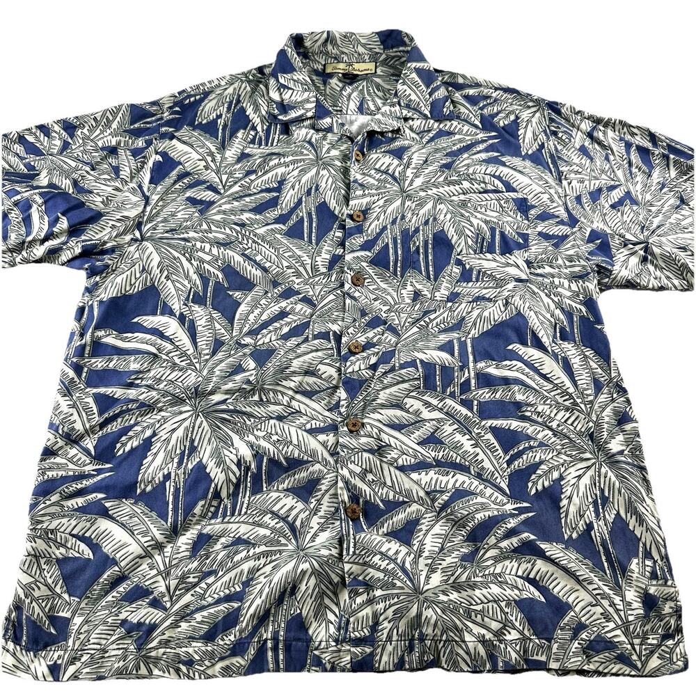 Tommy Bahama 100% Silk Hawaiian Palm Trees Shirt Men’s Medium
